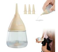 Hasuio Biberon d'élevage pour animal de compagnie avec 3 tétons en silicone, biberon d'élevage pour chat et chien, kit biberon en silicone pour bébé, nouveau-né, petit chien, chiot (1 pièce)