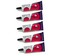 HASULITH Colle pour Bijoux - 30 ml | Spéciale Création & Réparation | Transparent, Résistante & Flexible | Idéale Strass, Métal, Perles, Textiles | Qualité Professionnelle | Lot de 5 tubes