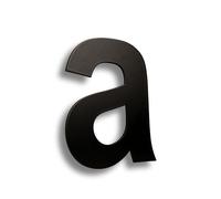 HASWARE 304 acier inoxydable moderne numéro de maison revêtement en poudre noire élégant porte Alphabet Plaque rue décor à la maison (a, 6 Inch Black)