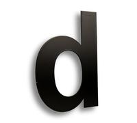 HASWARE 304 acier inoxydable moderne numéro de maison revêtement en poudre noire élégant porte Alphabet Plaque rue décor à la maison (d, 6 Inch Black)