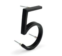 HASWARE 5 Pouce (12cm) NuméRo De Maison Flottant: Chiffres De Porte Modernes - Signalisation Pour Le Bureau De Poste De Rue (Noir AméLioré, 5)