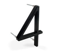 HASWARE 5 Pouce (12cm) NuméRo De Maison Flottant: Chiffres De Porte Modernes - Signalisation Pour Le Bureau De Poste De Rue (Noir AméLioré, 4)