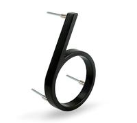 HASWARE 5 Pouce (12cm) NuméRo De Maison Flottant: Chiffres De Porte Modernes - Signalisation Pour Le Bureau De Poste De Rue (Noir AméLioré, 6)