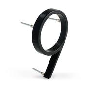 HASWARE 5 Pouce (12cm) NuméRo De Maison Flottant: Chiffres De Porte Modernes - Signalisation Pour Le Bureau De Poste De Rue (Noir AméLioré, 9)