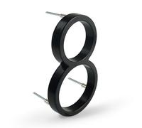 HASWARE 5 Pouce (12cm) NuméRo De Maison Flottant: Chiffres De Porte Modernes - Signalisation Pour Le Bureau De Poste De Rue (Noir AméLioré, 8)