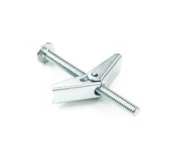 HASWARE Boulon à bascule en acier plaqué zinc et écrou à ailettes pour suspendre des articles lourds sur des cloisons sèches (1/4" x 3", 8 pièces)