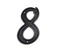 HASWARE Numéro de maison de 5,5 pouces (139mm) Numéros de porte modernes Numéros d'adresse du domicile de la rue, plastique ABS noir (8)