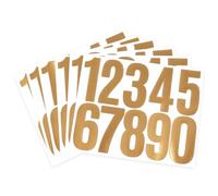 HASWARE Numéros de boîte aux lettres : 6 feuilles d'autocollants numériques - imperméables et autocollants pour adresse, panneau, porte(3" or 60 pièces)