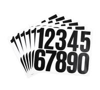 HASWARE Numéros de boîte aux lettres : 6 feuilles d'autocollants numériques - imperméables et autocollants pour adresse, panneau, porte(3" noir 60 pièces)