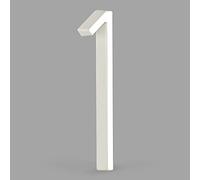 HASWARE Panneau De NuméRo De Maison Flottant: 5 Pouce (12cm) Signalisation De Porte Moderne - Frappant Pour Les Chiffres D'Adresse De Rue (1, Blanc)