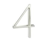 HASWARE Panneau De NuméRo De Maison Flottant: 5 Pouce (12cm) Signalisation De Porte Moderne - Frappant Pour Les Chiffres D'Adresse De Rue (4, Argent)