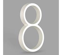 HASWARE Panneau De NuméRo De Maison Flottant: 5 Pouce (12cm) Signalisation De Porte Moderne - Frappant Pour Les Chiffres D'Adresse De Rue (8, Blanc)