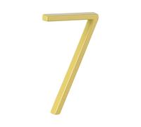 HASWARE Panneau De NuméRo De Maison Flottant: 5 Pouce (12cm) Signalisation De Porte Moderne - Frappant Pour Les Chiffres D'Adresse De Rue (7, Doré)