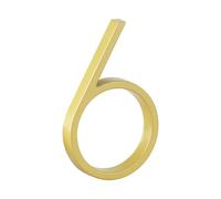HASWARE Panneau De NuméRo De Maison Flottant: 5 Pouce (12cm) Signalisation De Porte Moderne - Frappant Pour Les Chiffres D'Adresse De Rue (6, Doré)