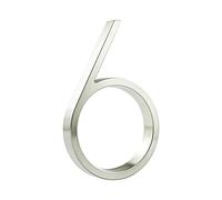 HASWARE Panneau De NuméRo De Maison Flottant: 5 Pouce (12cm) Signalisation De Porte Moderne - Frappant Pour Les Chiffres D'Adresse De Rue (6, Argent)