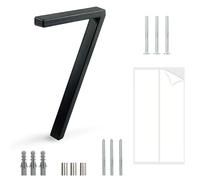 HASWARE Panneau De NuméRo De Maison Flottant: 5 Pouce (12cm) Signalisation De Porte Moderne - Frappant Pour Les Chiffres D'Adresse De Rue (7, Noir)