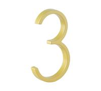 HASWARE Panneau De NuméRo De Maison Flottant: 5 Pouce (12cm) Signalisation De Porte Moderne - Frappant Pour Les Chiffres D'Adresse De Rue (3, Doré)