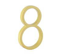 HASWARE Panneau De NuméRo De Maison Flottant: 5 Pouce (12cm) Signalisation De Porte Moderne - Frappant Pour Les Chiffres D'Adresse De Rue (8, Doré)