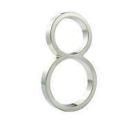 HASWARE Panneau De NuméRo De Maison Flottant: 5 Pouce (12cm) Signalisation De Porte Moderne - Frappant Pour Les Chiffres D'Adresse De Rue (8, Argent)