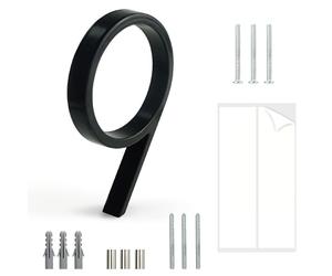 HASWARE Panneau De NuméRo De Maison Flottant: 5 Pouce (12cm) Signalisation De Porte Moderne - Frappant Pour Les Chiffres D'Adresse De Rue (9, Noir)