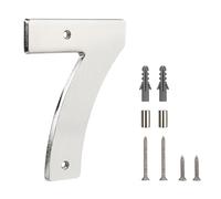 HASWARE Panneau Numéro de Maison Flottant pour la Maison - 5 Pouces Moderne, Nombreux, Installation DIY Facile pour Poteau et Rue (Argent, 7)