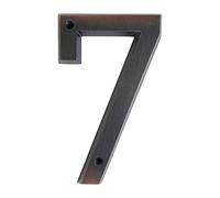 HASWARE Plaque de numéro de maison 6 pouces (15 cm) Style vintage fini bronze vieilli Numéros de porte Plaque de signalisation Numéros d'adresse du domicile de la rue, alliage de zinc (7)