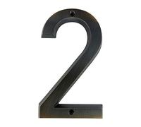 HASWARE Plaque de numéro de maison 6 pouces (15 cm) Style vintage fini bronze vieilli Numéros de porte Plaque de signalisation Numéros d'adresse du domicile de la rue, alliage de zinc (2)