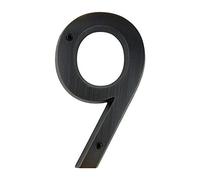 HASWARE Plaque de numéro de maison 6 pouces (15 cm) Style vintage fini bronze vieilli Numéros de porte Plaque de signalisation Numéros d'adresse du domicile de la rue, alliage de zinc (9)