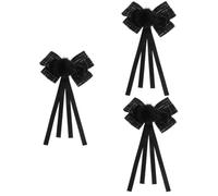 Hat Brooch Bow Big Bowknot Fashion Collar Tie Uniform Coat Lapel Pin Bowtie for Women Cloth Black