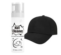 Hat Cleaner Foam, Sweat Stain Remover, Fabric Care Solution, 200ml Portable Hat Cleaning Spray for Polyester Cotton Helmet Dirt Odor Bathroom Fabric Cap Care Cleaning Use Effective