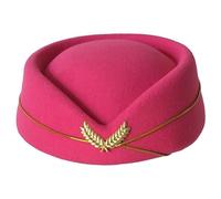 Hat d'agent de bord Costume avec une hôtesse de l'air Rosy Costume a ressenti un d'agent bord pour Halloween Party Cosplay & Performance M