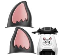 Hat Ears for Motorcycle - 1 Pair Creative Cat Ears Hard Hat Sticker | Peel & Stick Kitten Ear Accessory | Adhesive Cat Ear Decoration for Motorcycle Helmet Ski Hats,Helmet Headgear, Men Women