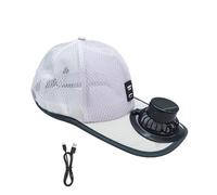 Hat Fans Solar Power - Wide Brim Cooling Baseball Cap, Solar Powered Fan Sun Hat with Ventilation Design for Hands-Free Airflow Comfort, Outdoor Sun Protection Gear for Beach