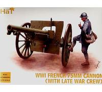 Hat Figures - WWI Late French Artillery w/ Crew(75mm) - HAT8161
