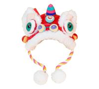 Hat for Cats, Cat Hat, Holiday Pet Hat, Pet Costume for Cats, Warm and Comfortable Tiger Cat Hat for Winter Walks, Gatherings, and Everyday Use with an Adjustable Fit for Small and Medium-Sized Cats