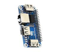 HAT Hub Ethernet/USB, 1 port Ethernet RJ45 10 m/100 m, 3 ports USB 2.0/1.1 pour Raspberry Pi Zero