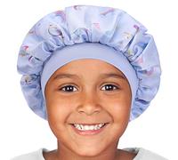 Hat Hut - Bonnet de Sommeil en Satin pour Enfants - Bonnet de Nuit en Soie pour Cheveux Bouclés - Réglable pour Bébé (FR/ES, Alpha/Lettres, Taille Unique, Licorne 3)