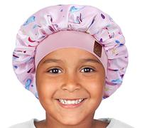 Hat Hut Bonnet de Sommeil en Satin pour Enfants - Nuit en Satin de Soie pour Cheveux Bouclés - Réglable en Soie pour Bébé (FR/ES, Alpha/Lettres, Taille Unique, Licorne 2)