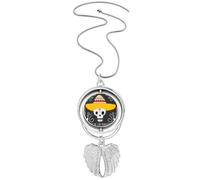 Hat l Mexico Collier avec pendentif en forme d'ailes d'ange avec inscription Happy The Day Of The Dead
