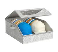 Hat Organizer Box - Clear Window Caps Storage Container, Thick Cardboard Hat Organizer Box with Clear Window | Storage Container for Baseball Caps, Clothes, Scarves, Gloves, Family Bedroom Indoor Home