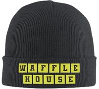 Hat Panneau publicitaire du Restaurant Waffle House Bonnet Unisexe tricoté Pull Over Chaud et Thermique idéal pour l'hiver Les fêtes de Fin d'année Le Cyclisme activités Plein air Sportifs Amateurs