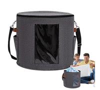 Hat Storage Box Organizer - Foldable Large Hat Case, Portable Hats Container, Visible Translucent Front Storage Solution Closets Shelves, Protective Travel Hats Organizer Case for Men Women Sun Beach