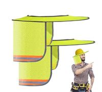 Hat Sun Shield - Reflective Brim Screen Set, Neck Guard Attachment | Lightweight Summer Covering, Protective Shade With Construction Yard Assainissement Crew Usage, Outdoor Heat Exposure Scénarios