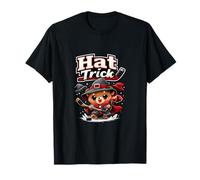 Hat Trick Kawaii Chibi Wizard Bear Hockey Lettrage T-Shirt