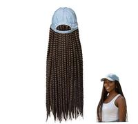 Hat Wigs Baseball Cap with Braids for Women, 22 Inch Braided Wig Cap with 3-Strand Twist for Daily Outdoor Use