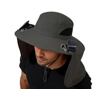 Hat with Fan - UV Protection Breathable Sun Hat with 2 Solar Powered Fans | Foldable Cooling Headgear for Women and Men | Professional Outdoor Gear for Gardening Hiking Fishing and Beach Vacation