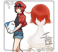 Hataraku Saibou cellules au travail érythrocyte globule rouge courte perruque Cosplay rouge + capuchon de perruque plaquette neutrophile KUQX1902