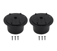 Hatche de câble électrique Munefe RV, Couvercle de hayon du Cordon d'alimentation Noir RV, Hatche de Cordon d'alimentation Ronde pour Composants électriques (2 Ensembles)
