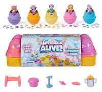 Hatchimals ALIVE - Boîte 5 Oeufs + Accessoires - Boîte Oeufs 5 Figurines À Collectionner Et 11 Accessoires - A Faire Eclore Avec De L'Eau - Thème Bébé - Transport Facile - Jouet Enfant 3 Ans et +