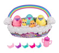 Hatchimals Alive, Neon Rainbow, Panier de printemps (les modèles peuvent varier), 3 oeufs de Pâques qui éclosent tout seuls, cadeau amusant et jouets pour filles et garçons à partir de 3 ans